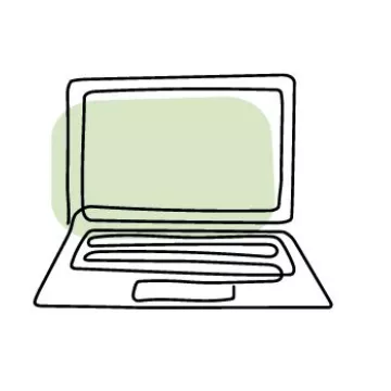 Symbol Laptop als dekoratives Element
