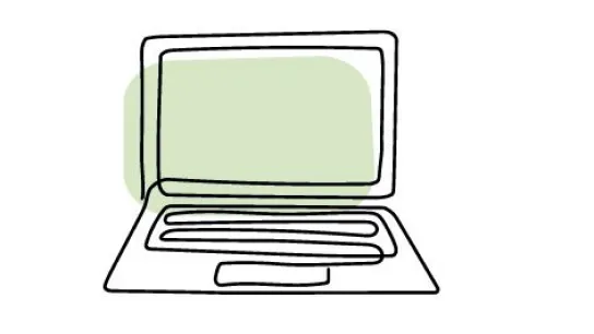 Symbol Laptop als dekoratives Element