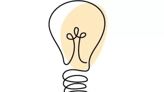 Symbol Glühbirne als dekoratives Element